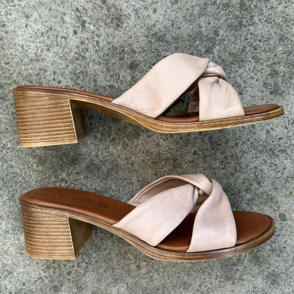 Mila Paoli pink twist platform sandals, size 9 - Picture 7 of 11